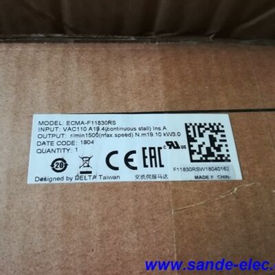 Kit de controlador de servomotor de CA Delta ECMA-F11830RS 3,0 kw 1500 rpm 19,1 Nm