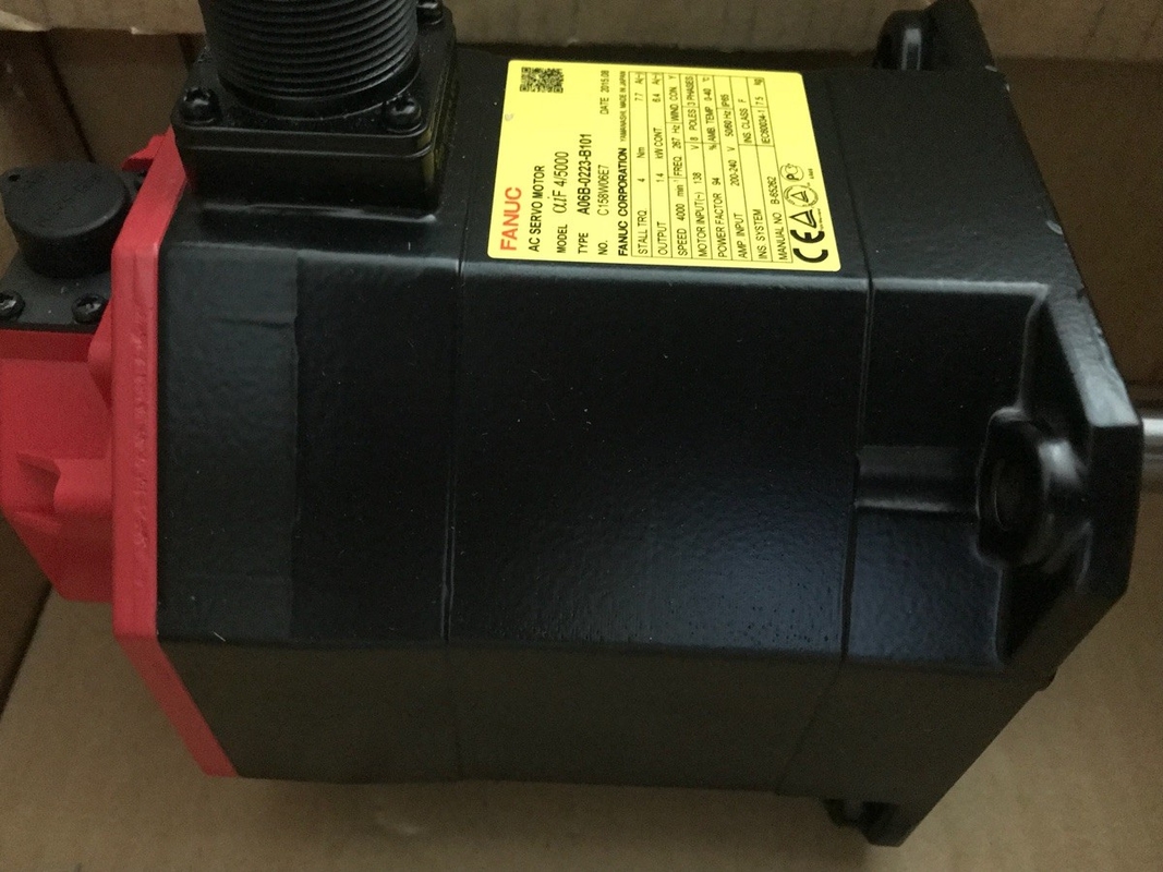 A06B-0126-B080 FANUC AC Servo Motor, aC6/2000, AO6B-O126-BO8O, 1995, .6 Kw