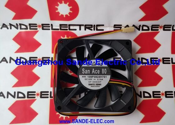 Sanyo Denki Fan 3-cable DC24V 0.10A SanAce80 109P0824H701 en el stock 1O9PO824H7O1